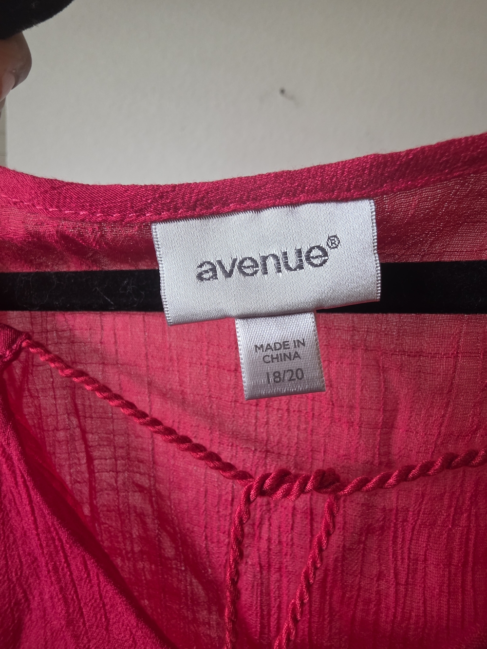 Avenue Bright Red Tunic with Tassel Detail Cutout Sleeves - Picture 4 of 7